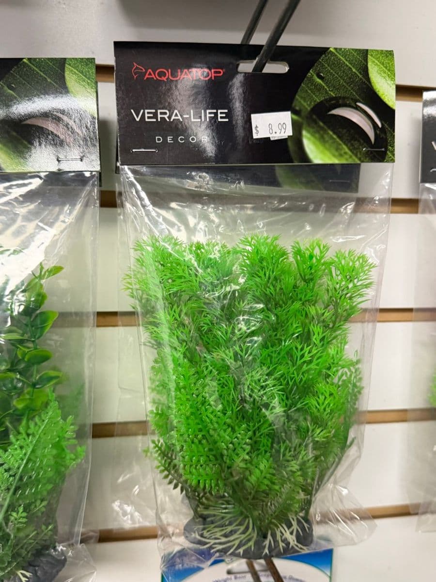Aquatop Vera-Life Decor artificial aquarium plant (medium green bushy style) at Sea Cave Inc.