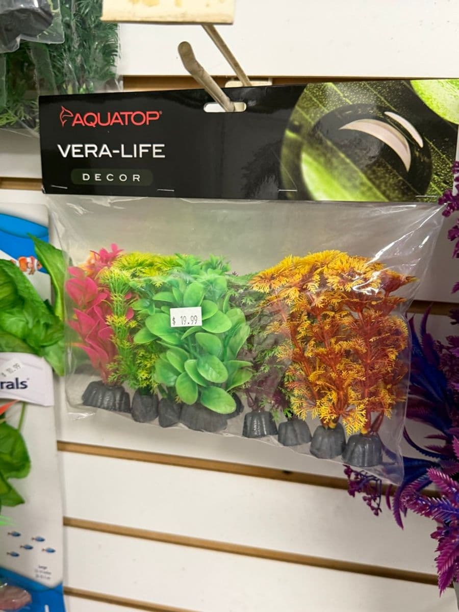 Aquatop Vera-Life Decor artificial plant multipack (6-piece assorted colors) at Sea Cave Inc.