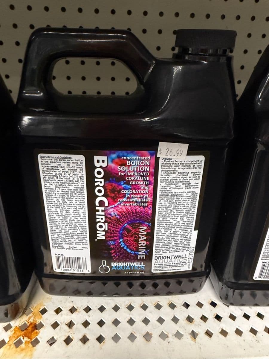 Brightwell Aquatics BoroChrom Marine Concentrated Boron Solution 2L (67.6 fl oz) at Sea Cave Inc.