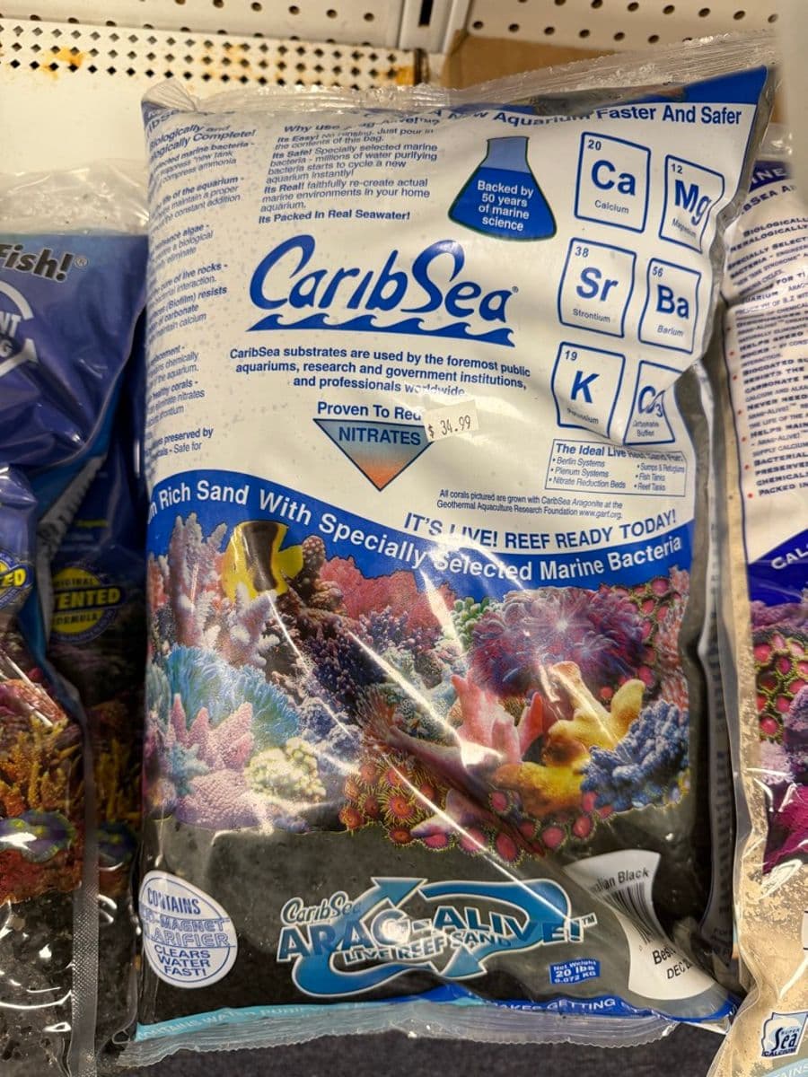 CaribSea Arag-Alive Live Reef Sand – Haitian Black 20 lb at Sea Cave Inc.