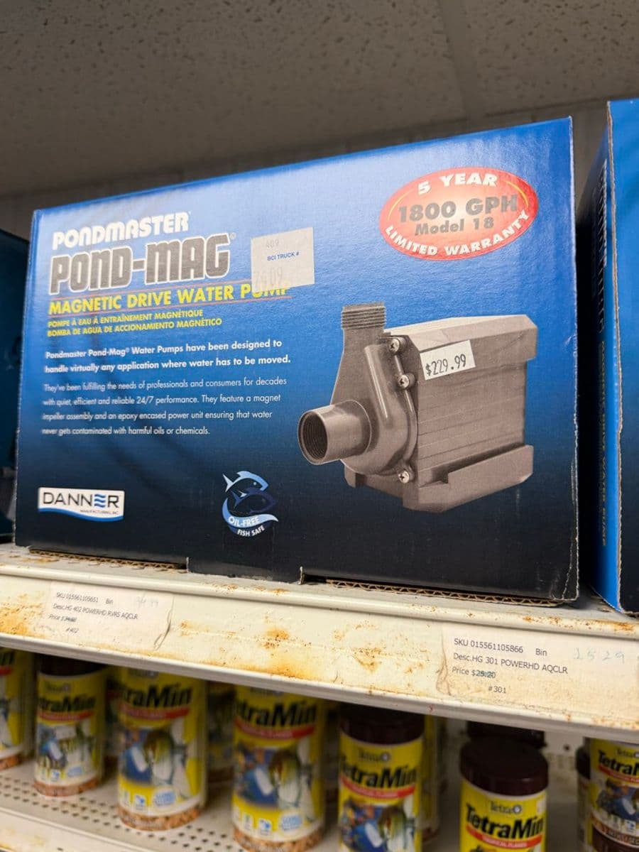 Pondmaster Pond-Mag Model 18 Magnetic Drive Water Pump 1800 GPH at Sea Cave Inc.