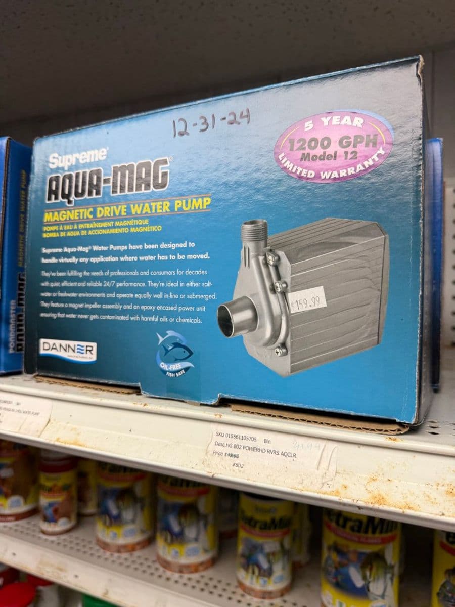 Supreme Aqua-Mag 1200 GPH Magnetic Drive Water Pump Model 12 at Sea Cave Inc.