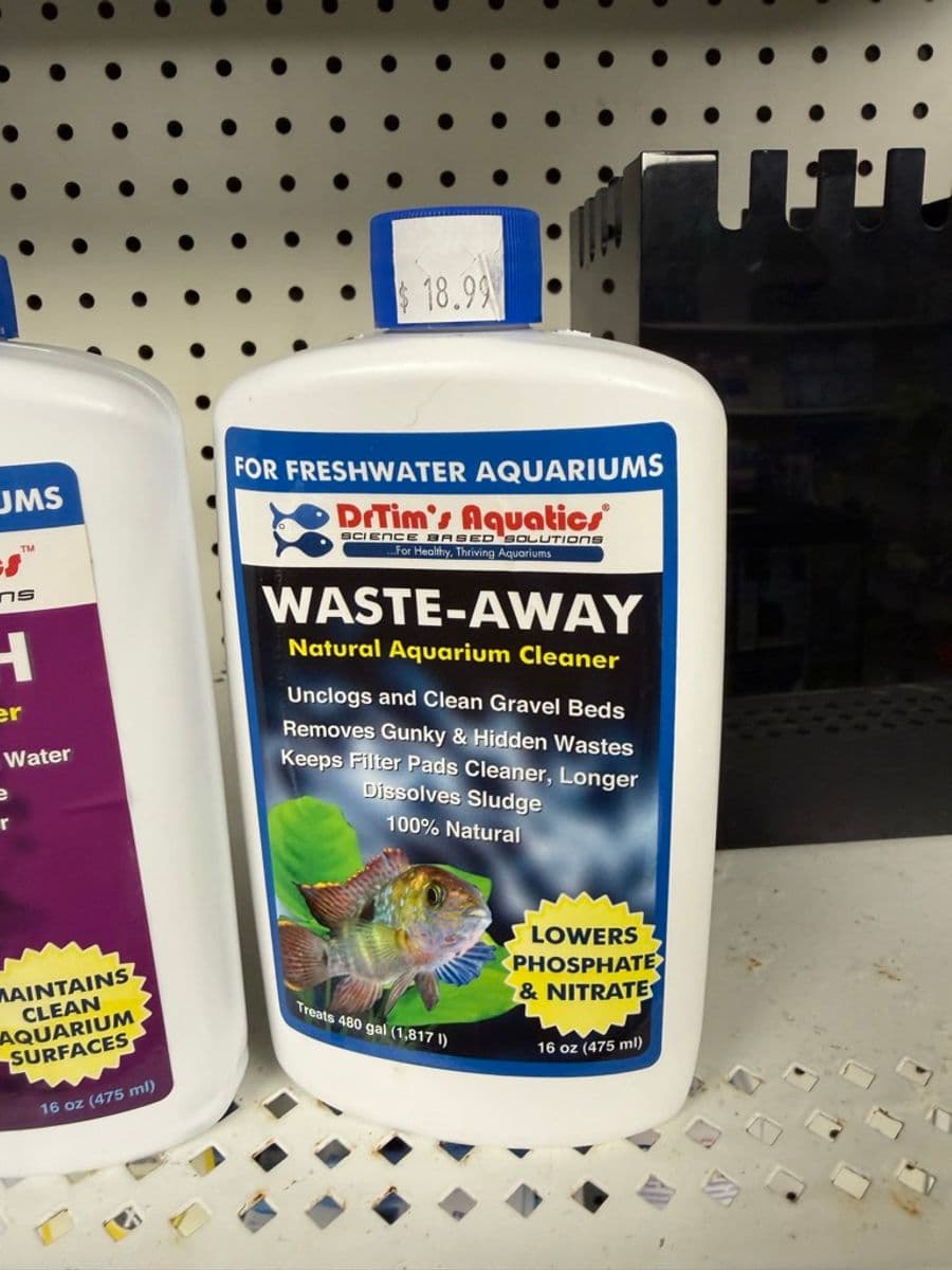 DrTim's Aquatics Waste-Away Natural Aquarium Cleaner 16 oz (475 ml), freshwater formula at Sea Cave Inc.