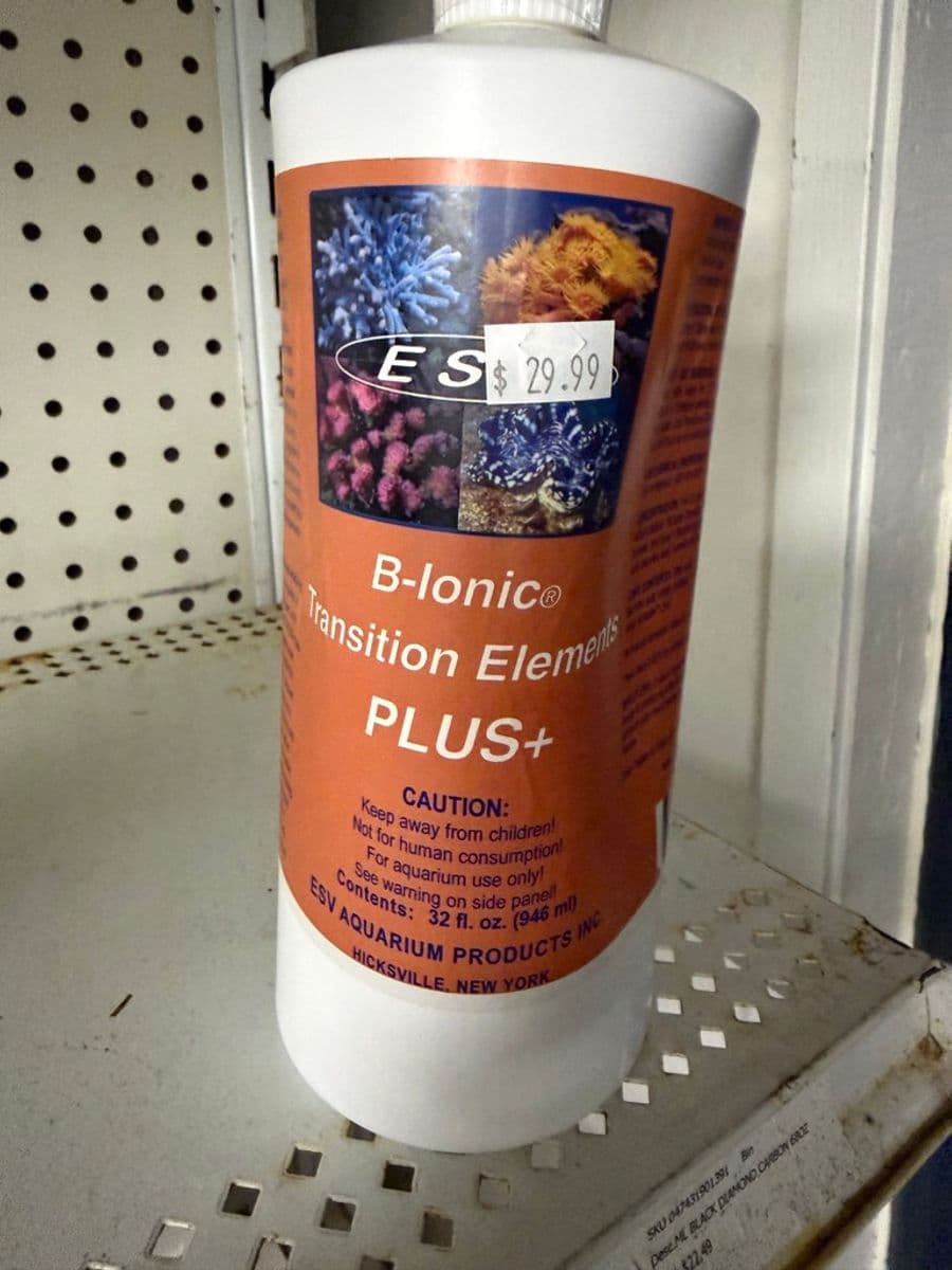 ESV B-Ionic Transition Elements PLUS+ 32 fl oz (946 ml) reef supplement at Sea Cave Inc.