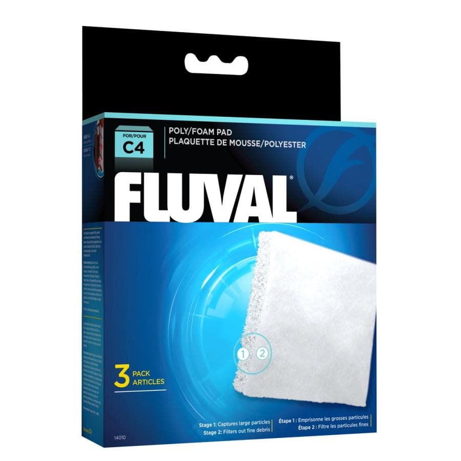 Fluval C4 Poly/Foam Pad 3-pack filter media at Sea Cave Inc.