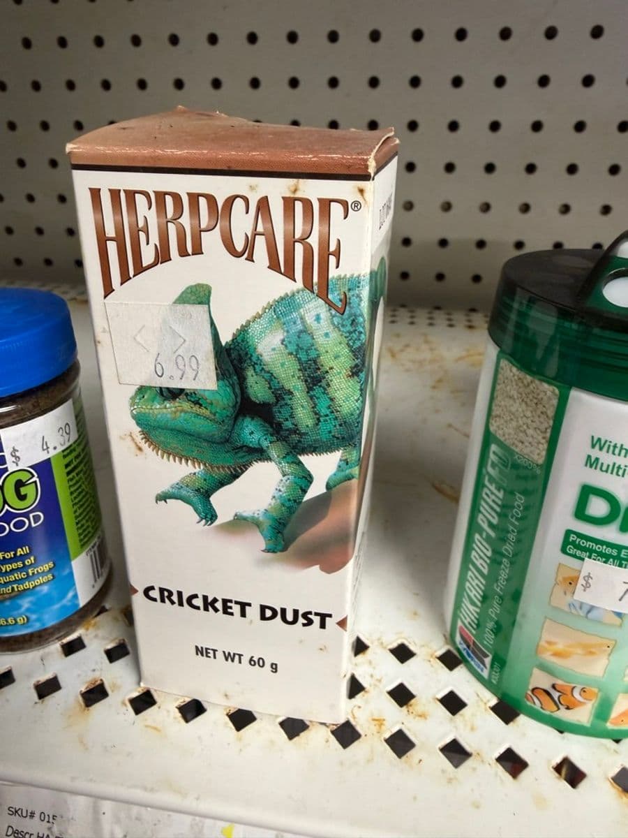 Herpcare Cricket Dust reptile supplement 60g at Sea Cave Inc.