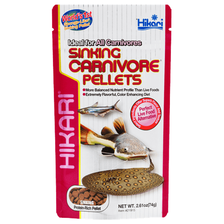 Hikari Sinking Carnivore Pellets 2.61oz (74g) at Sea Cave Inc.