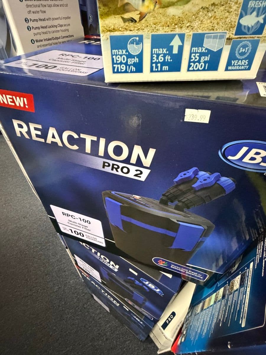 JBJ Reaction Pro 2 RPC-100 Multi-Stage Canister Filter (100 gallon) at Sea Cave Inc.