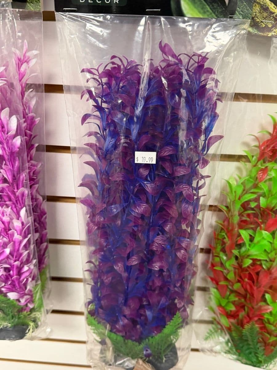 Artificial Aquarium Plant Purple/Blue (Large) at Sea Cave Inc.