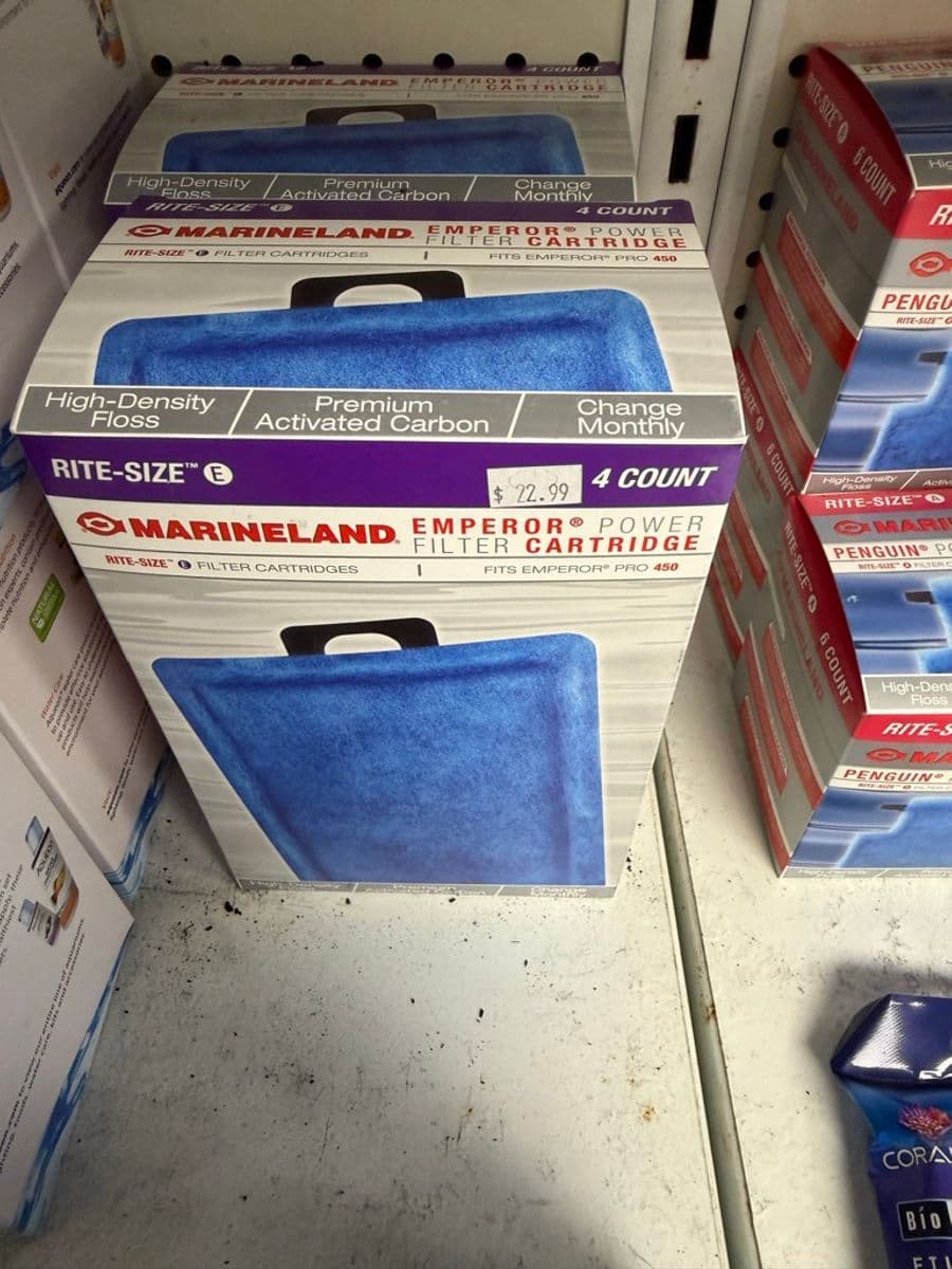 Marineland Emperor Power Filter Cartridge Rite-Size B 4-Count (fits Emperor Pro 450) at Sea Cave Inc.