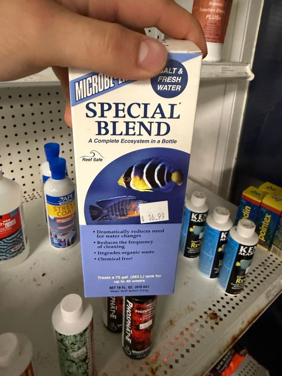 Microbe-Lift Special Blend 16 fl oz (473 mL) – complete ecosystem bacterial supplement, reef safe, salt & fresh water at Sea Cave Inc.