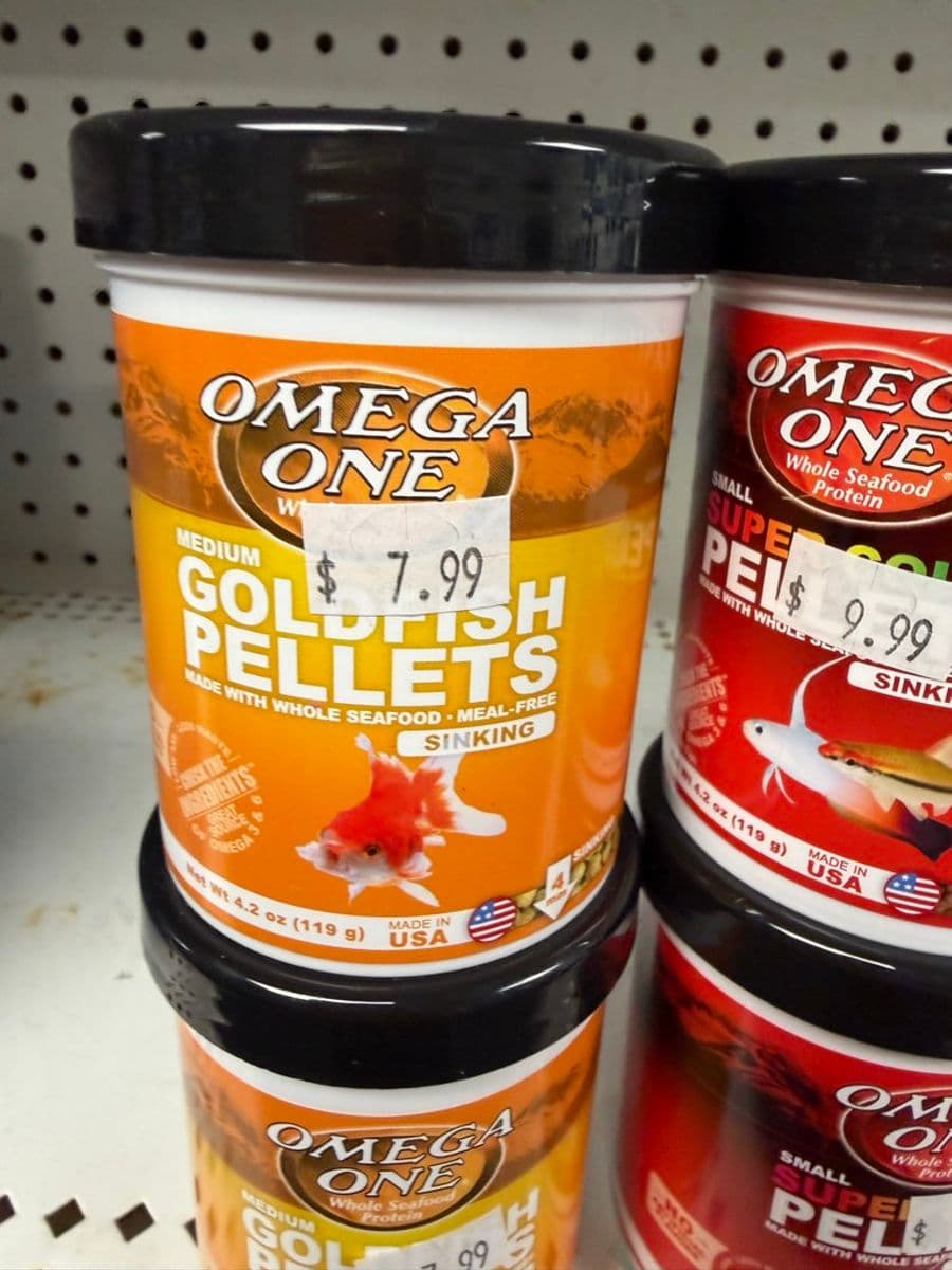 Omega One Medium Goldfish Pellets Sinking 4.2oz (119g) at Sea Cave Inc.