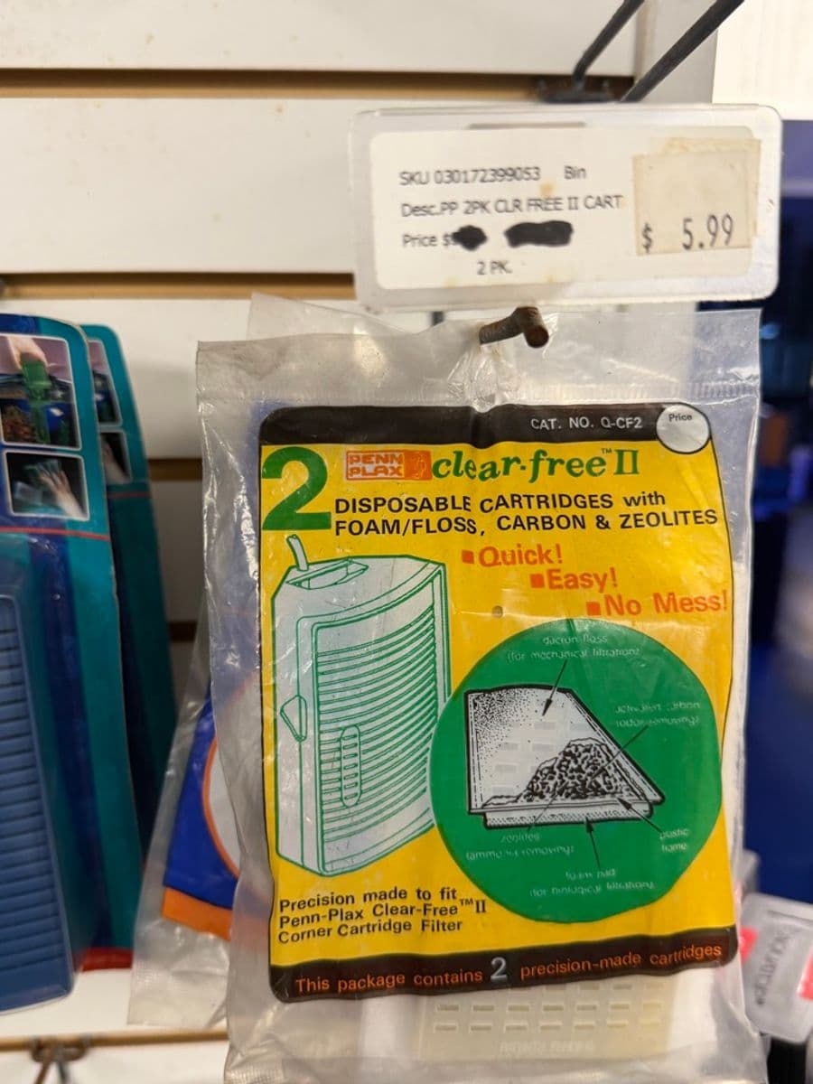 Penn-Plax Clear-Free II Corner Cartridges (2-pk) at Sea Cave Inc.