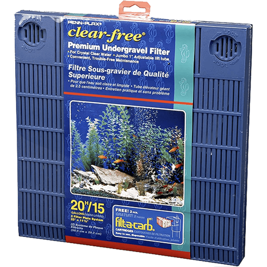 Penn-Plax Clear-Free Undergravel Filter 20H/15 gal at Sea Cave Inc.