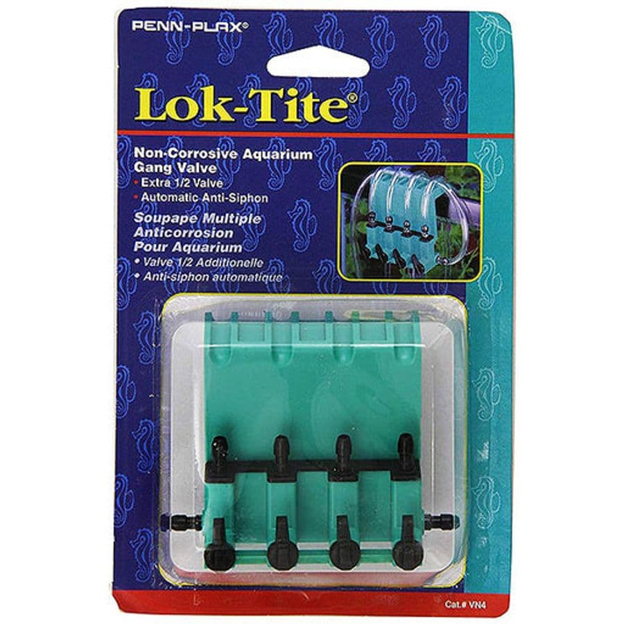 Penn-Plax Lok-Tite 4-Gang Valve w/ Anti-Siphon at Sea Cave Inc.