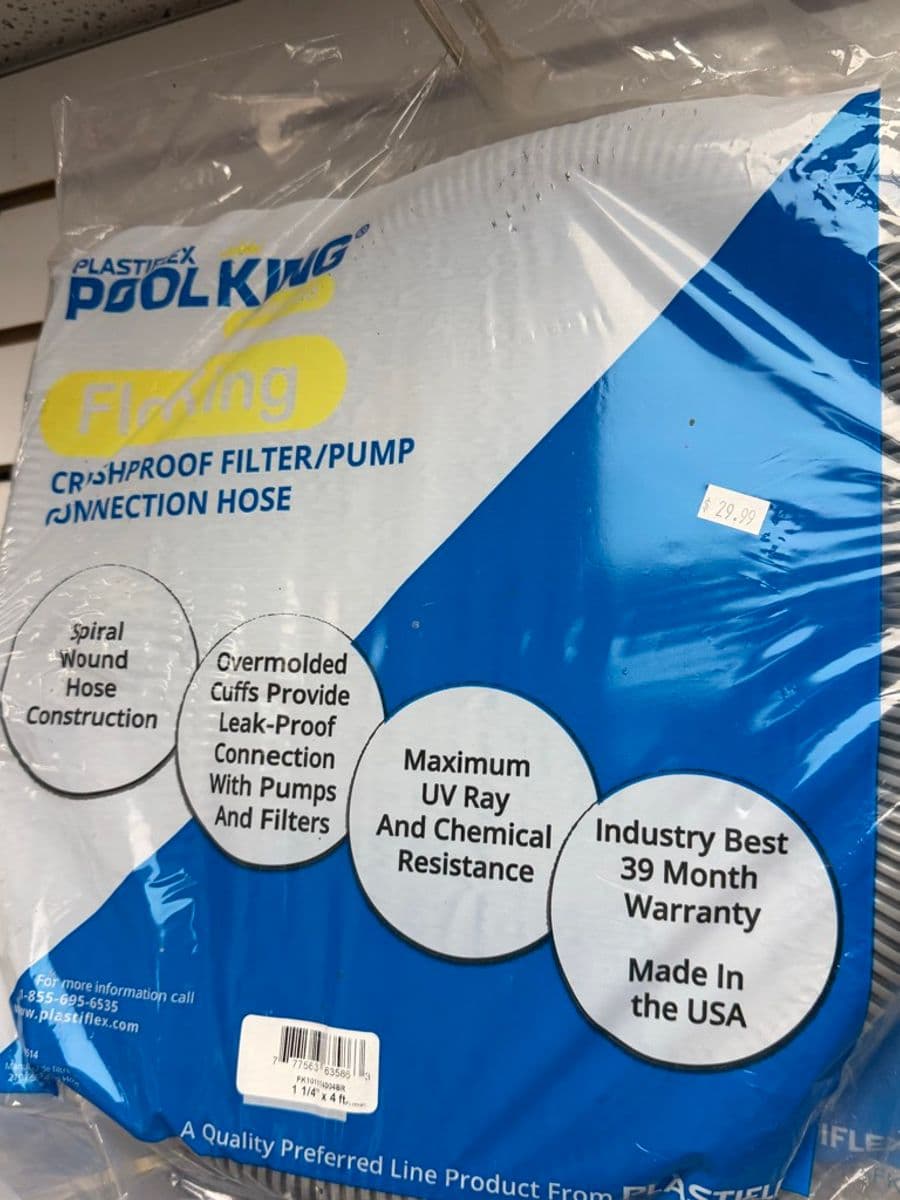 Plastiflex Pool King FlexKing Crushproof Filter/Pump Connection Hose 1-1/4" x 4ft at Sea Cave Inc.