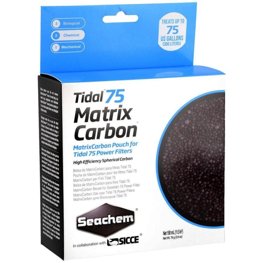 Seachem Tidal 75 Matrix Carbon Pouch (190 mL) at Sea Cave Inc.