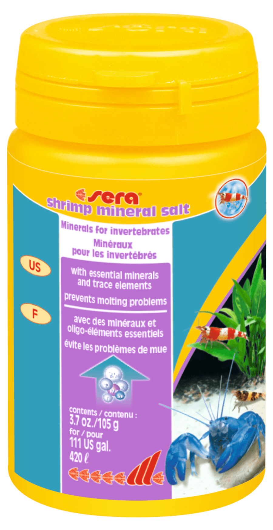 Sera Shrimp Mineral Salt for invertebrates at Sea Cave Inc.