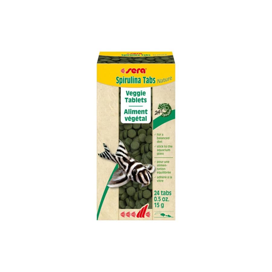 Sera Spirulina Tabs Nature (24 tabs, 15g) at Sea Cave Inc.