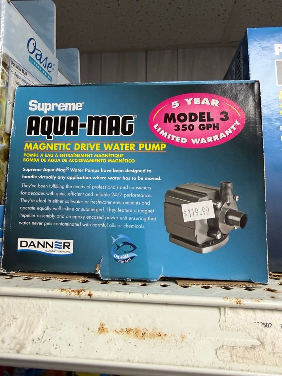 Supreme Aqua-Mag Model 3 350 GPH Magnetic Drive Water Pump at Sea Cave Inc.