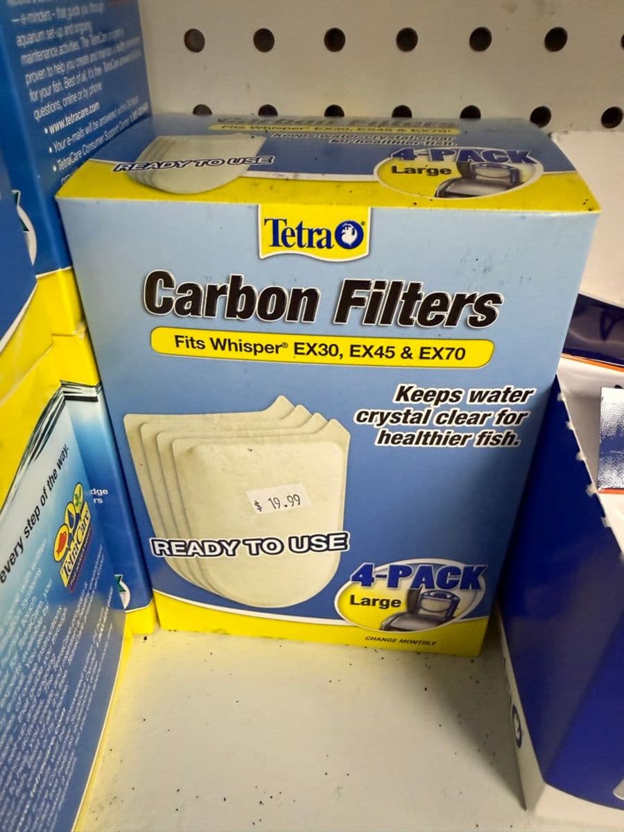 Tetra Carbon Filters 4-Pack Large for Whisper EX30, EX45 & EX70 at Sea Cave Inc.