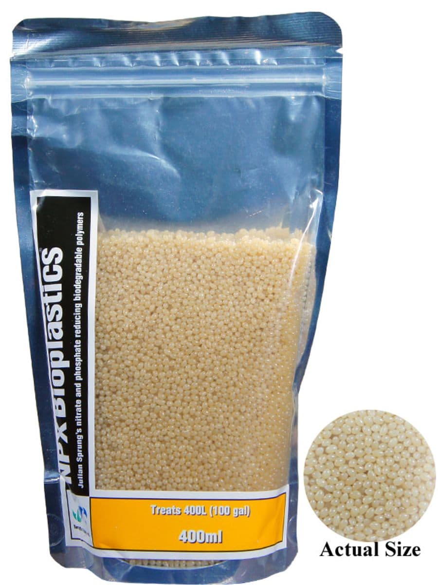 Two Little Fishies NPX Bioplastics Media (400 mL) at Sea Cave Inc.
