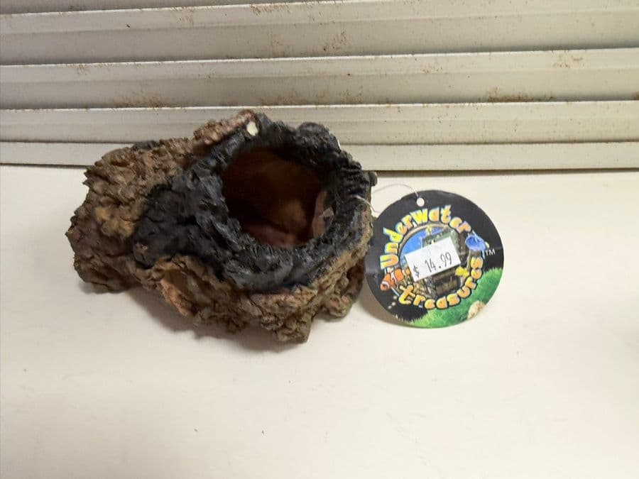 Underwater Treasures Hollow Log Cave Decor at Sea Cave Inc.