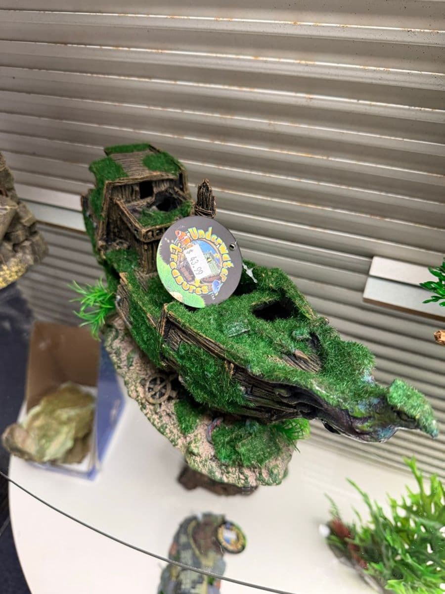 Underwater Treasures Moss Shipwreck Ornament at Sea Cave Inc.