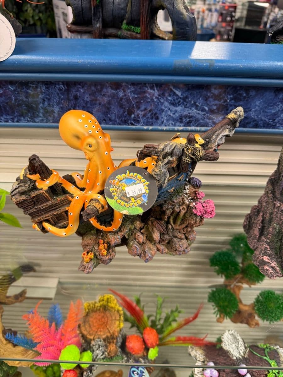 Underwater Treasures Octopus on Reef Ornament at Sea Cave Inc.
