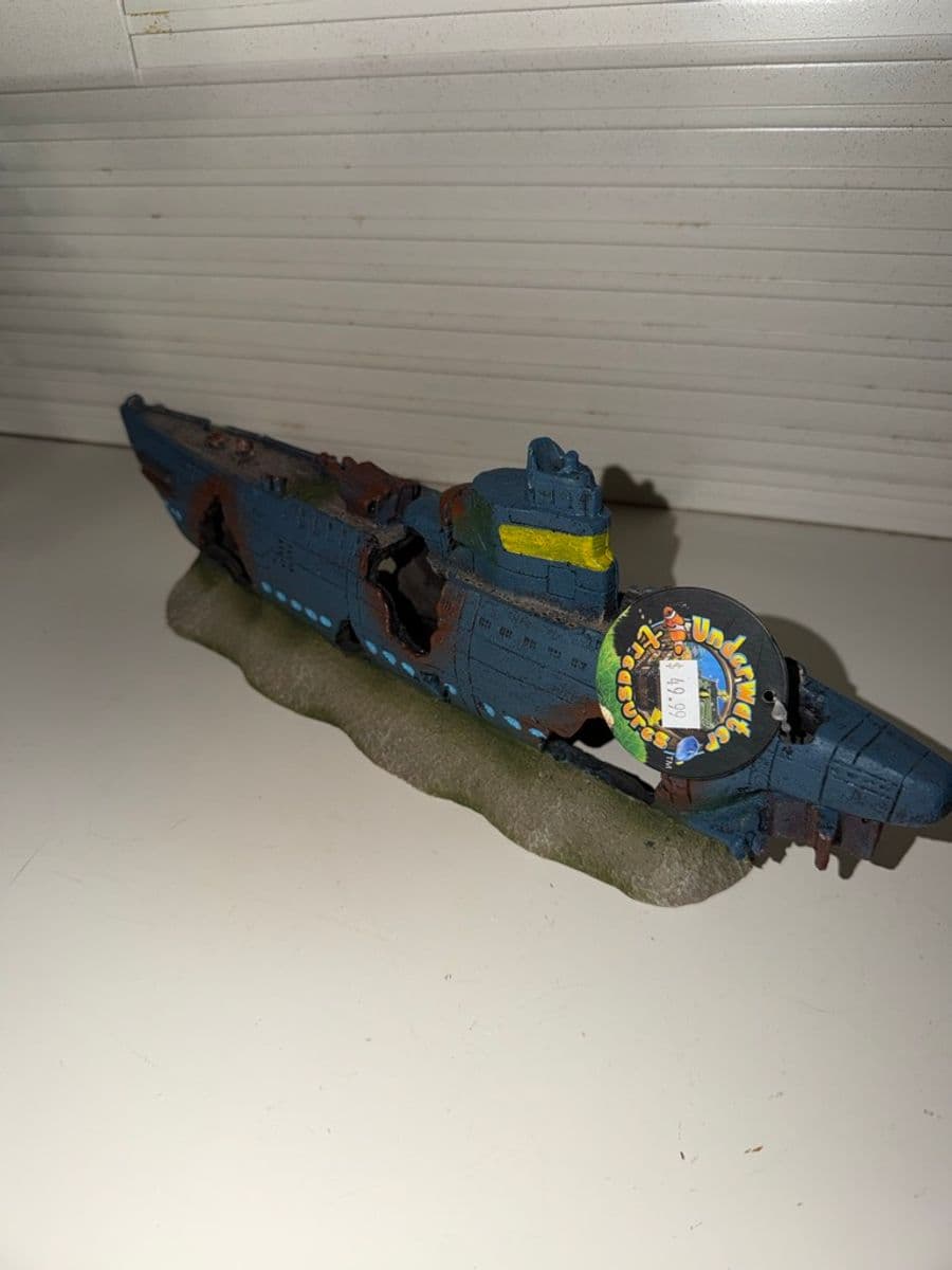 Underwater Treasures Sunken Submarine Ornament at Sea Cave Inc.