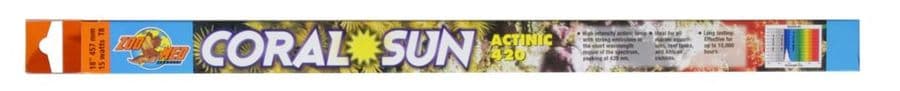 Zoo Med Coral Sun 18" T8 Fluorescent Bulb (15W) at Sea Cave Inc.