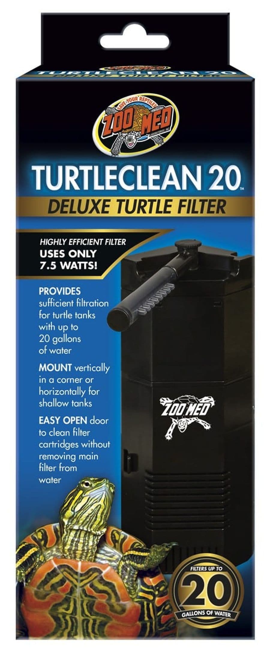 Zoo Med TurtleClean 20 Deluxe Turtle Filter at Sea Cave Inc.