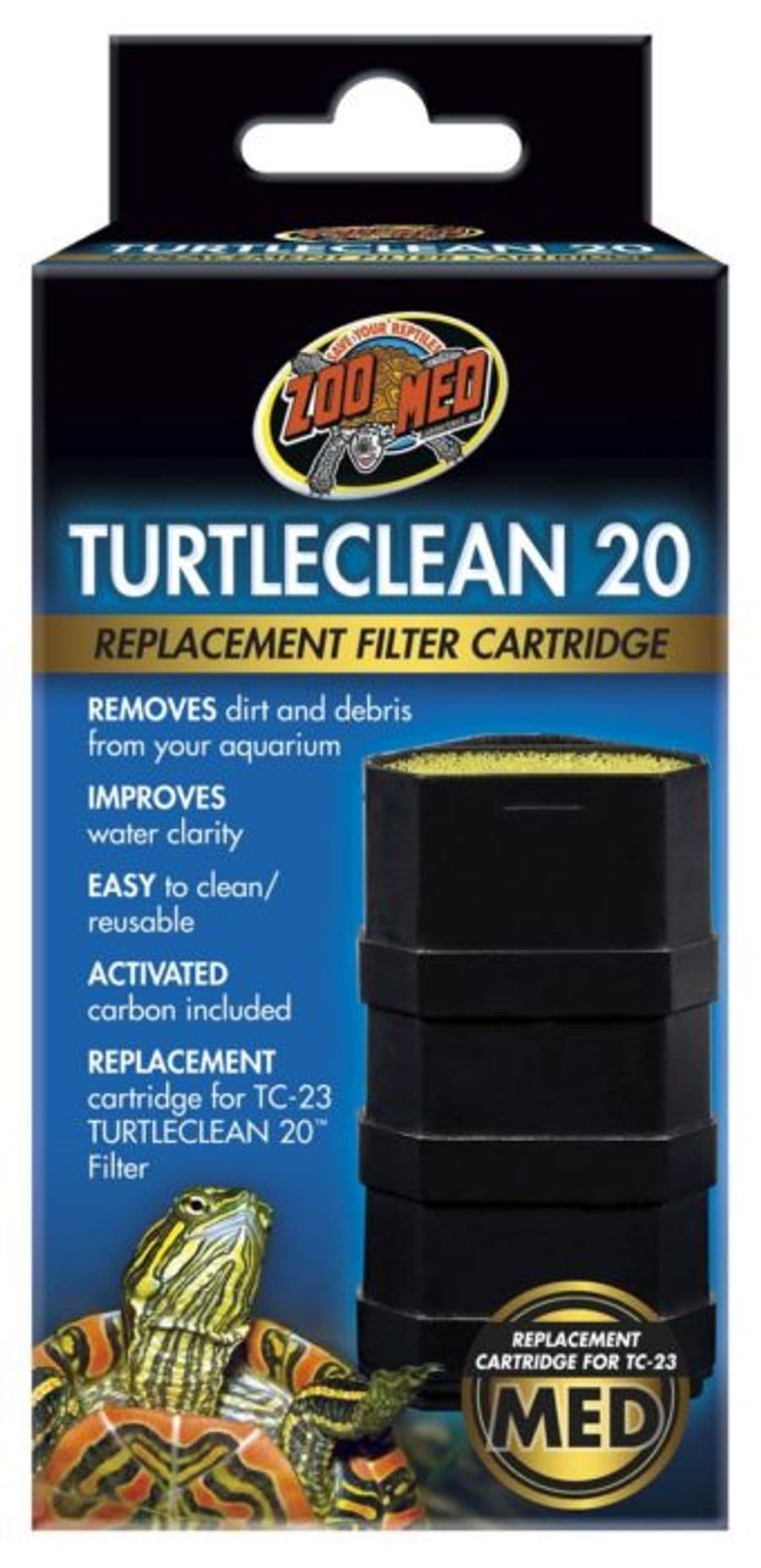 Zoo Med TurtleClean 20 Replacement Cartridge at Sea Cave Inc.
