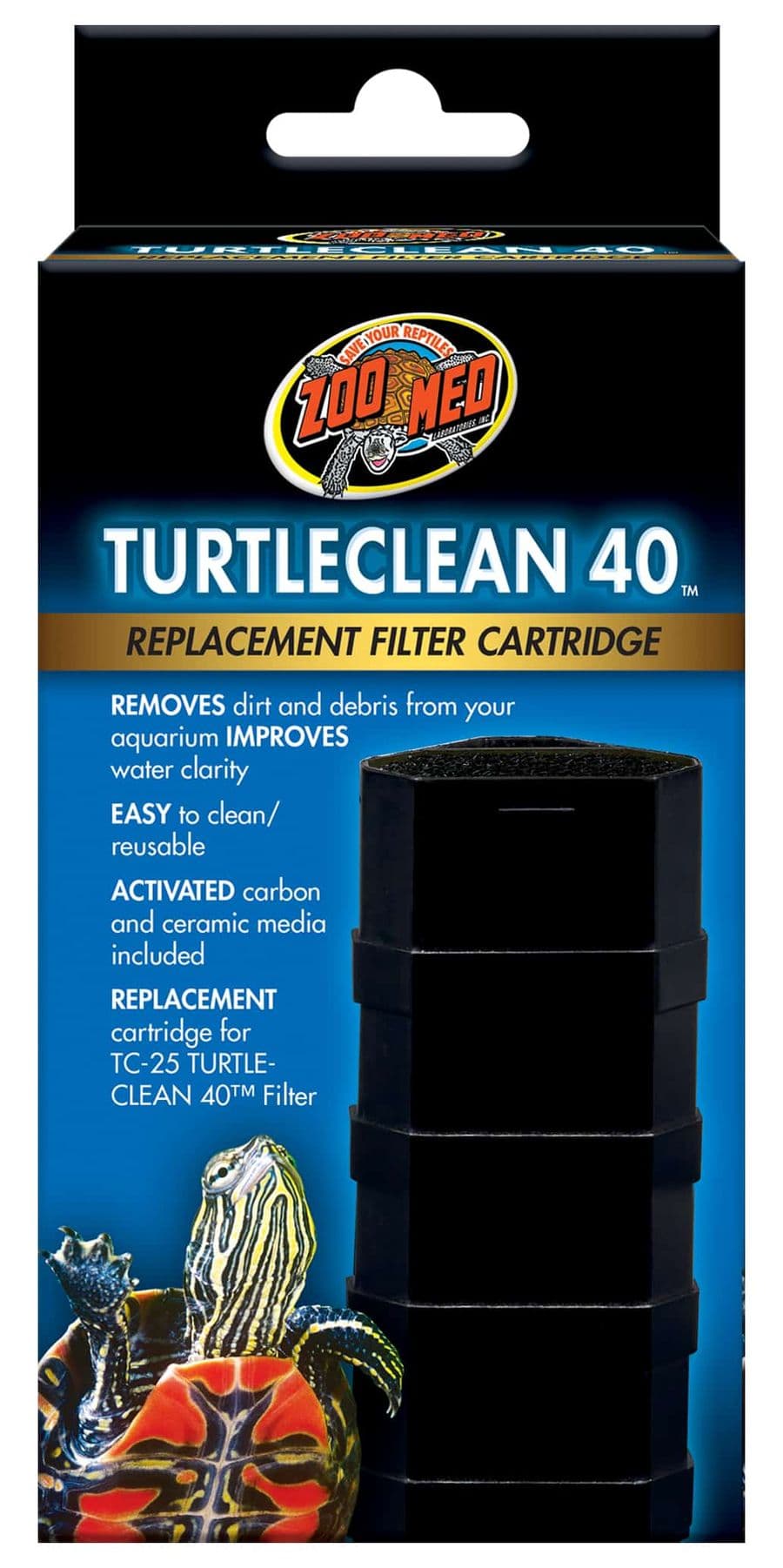 Zoo Med TurtleClean 40 Replacement Cartridge XL at Sea Cave Inc.